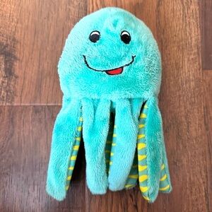 CLEAN EARTH COLLECTION by Spunky Pup green octopus plush toy for dogs